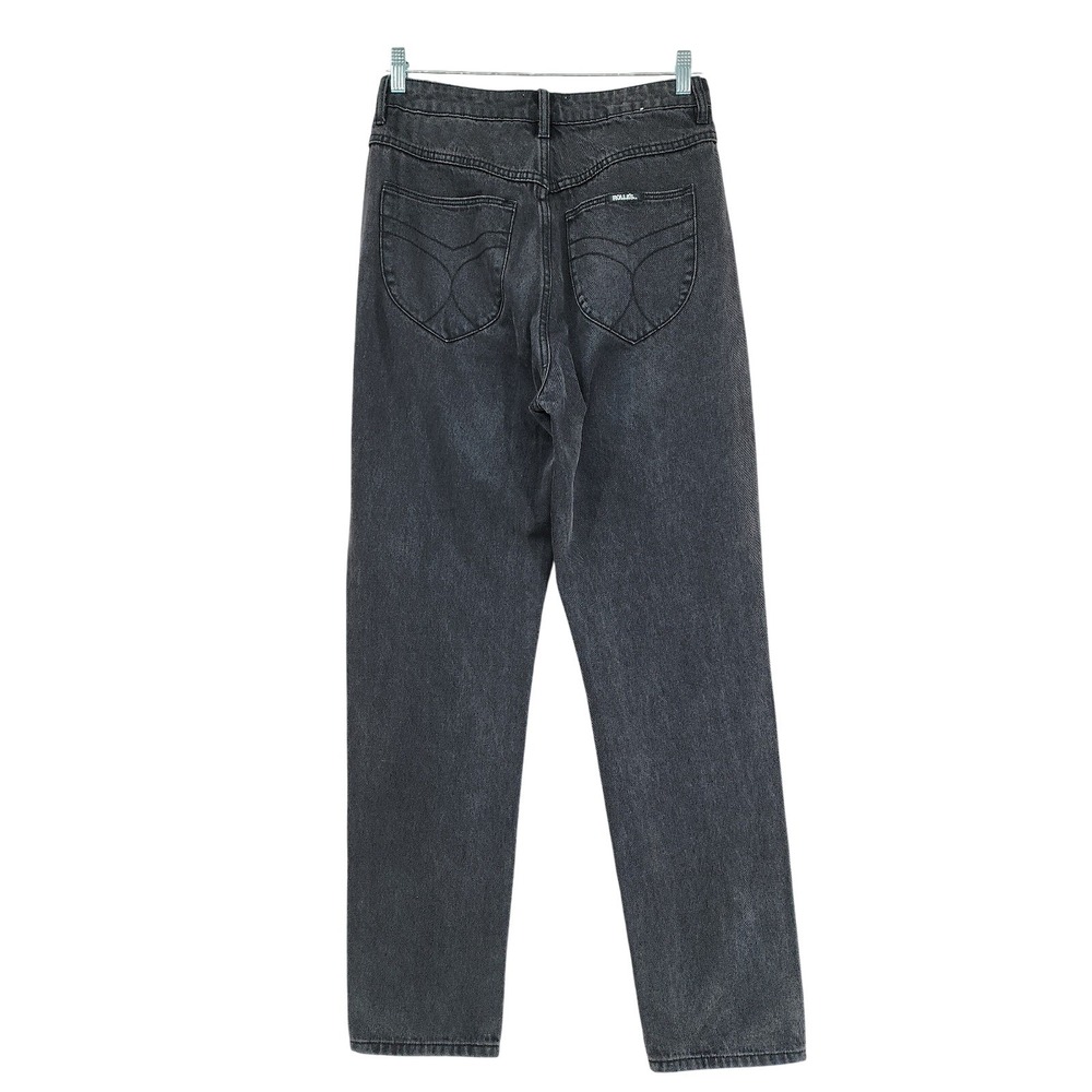 Rollas Elle Super High‎ Rise Relaxed Jeans US 30 Women Black Aussie 12 Mom Denim